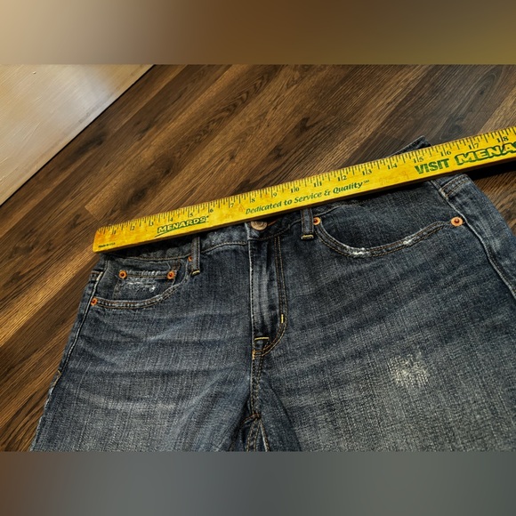 American Eagle Distressed Denim Shorts size 6 distressed hem neutral minimalist - Picture 7 of 11